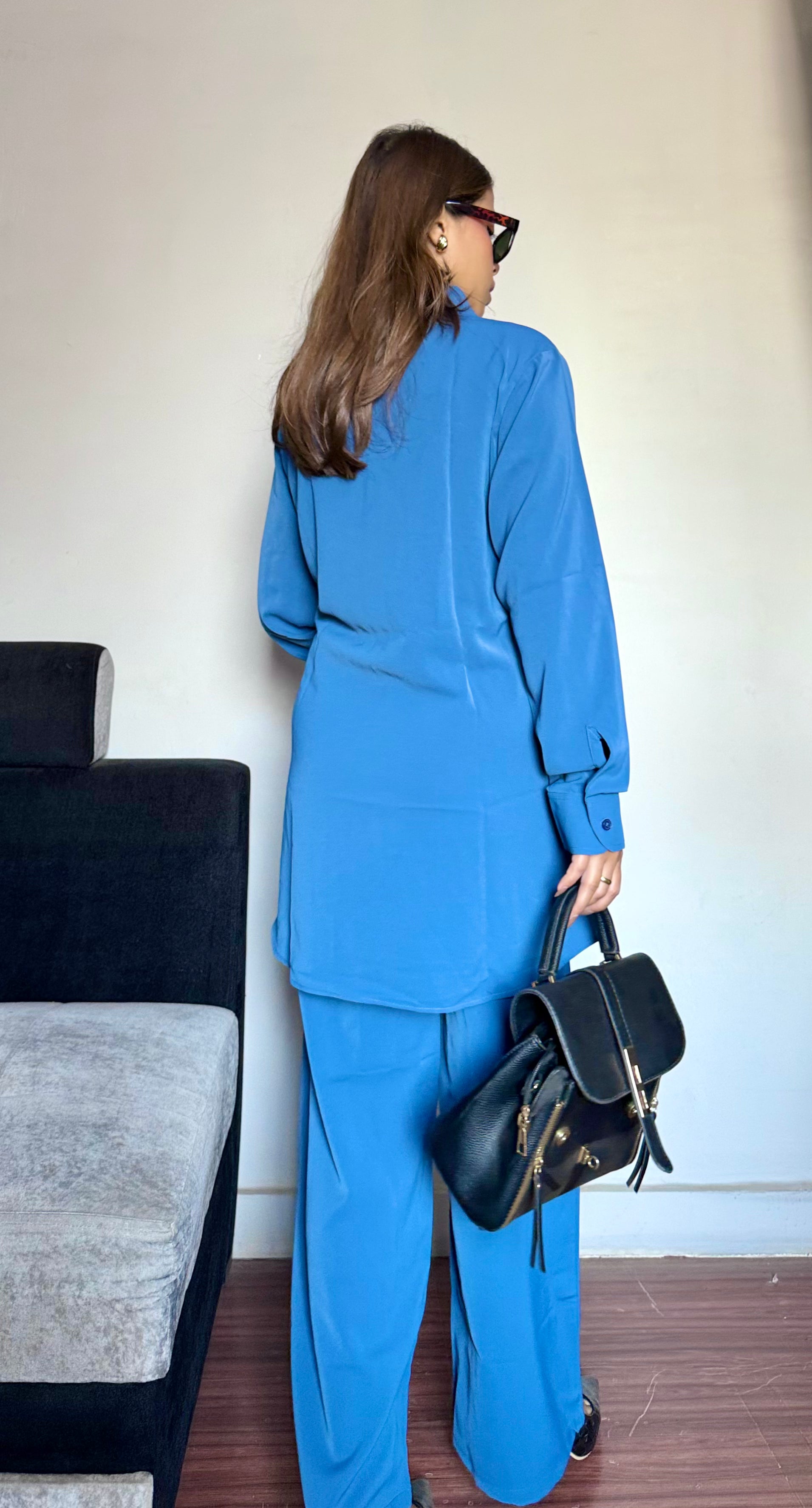 Blue Embellished Co-ord Set