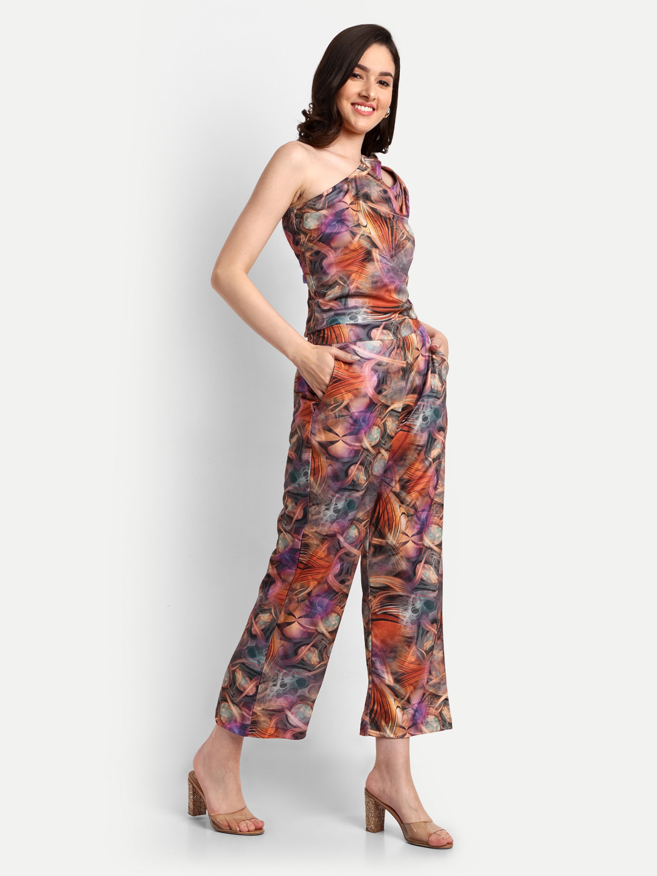 Elegant One Shoulder Co ord Set