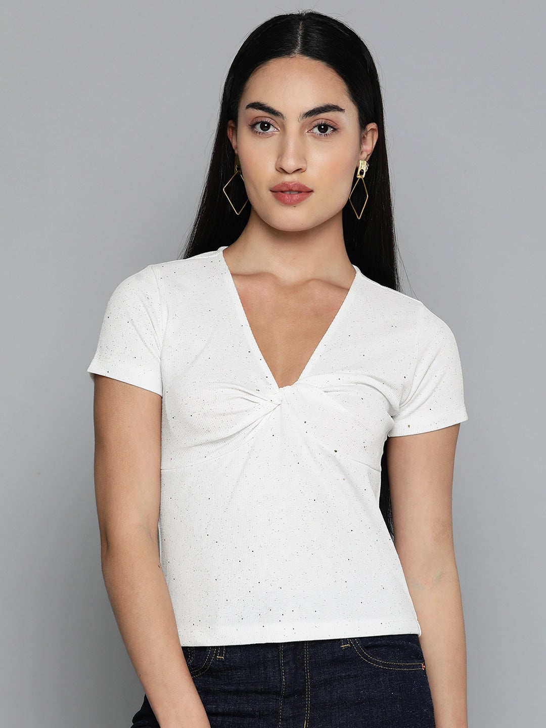 Women Twisted Neck Top