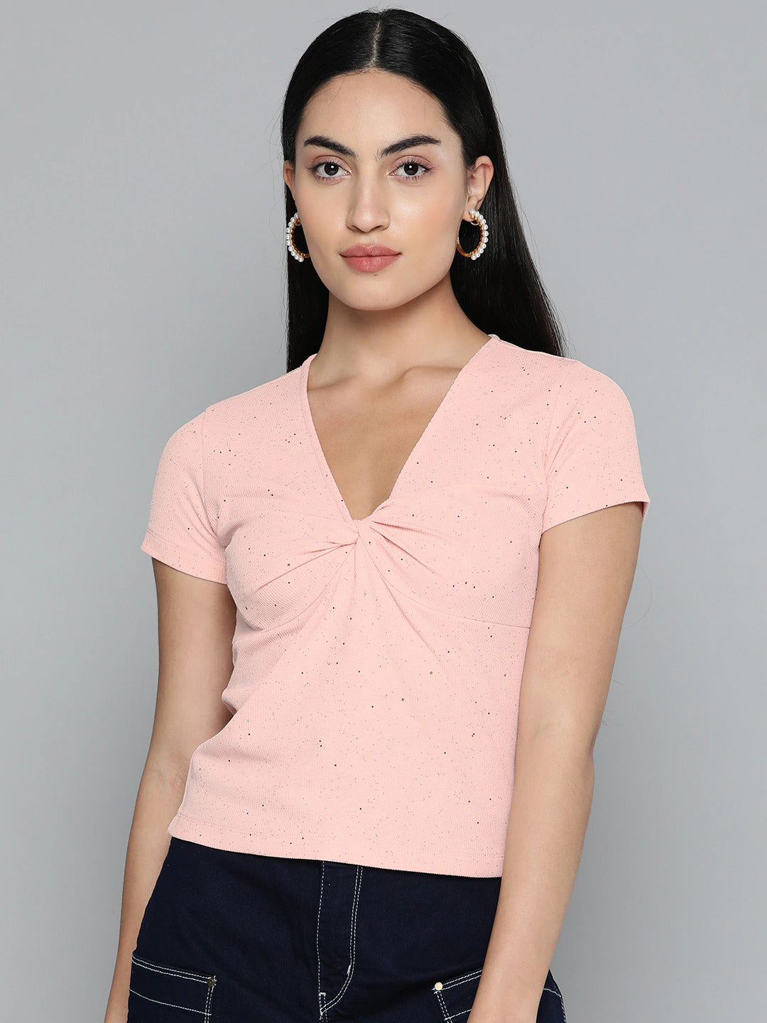 Women Twisted Neck Top