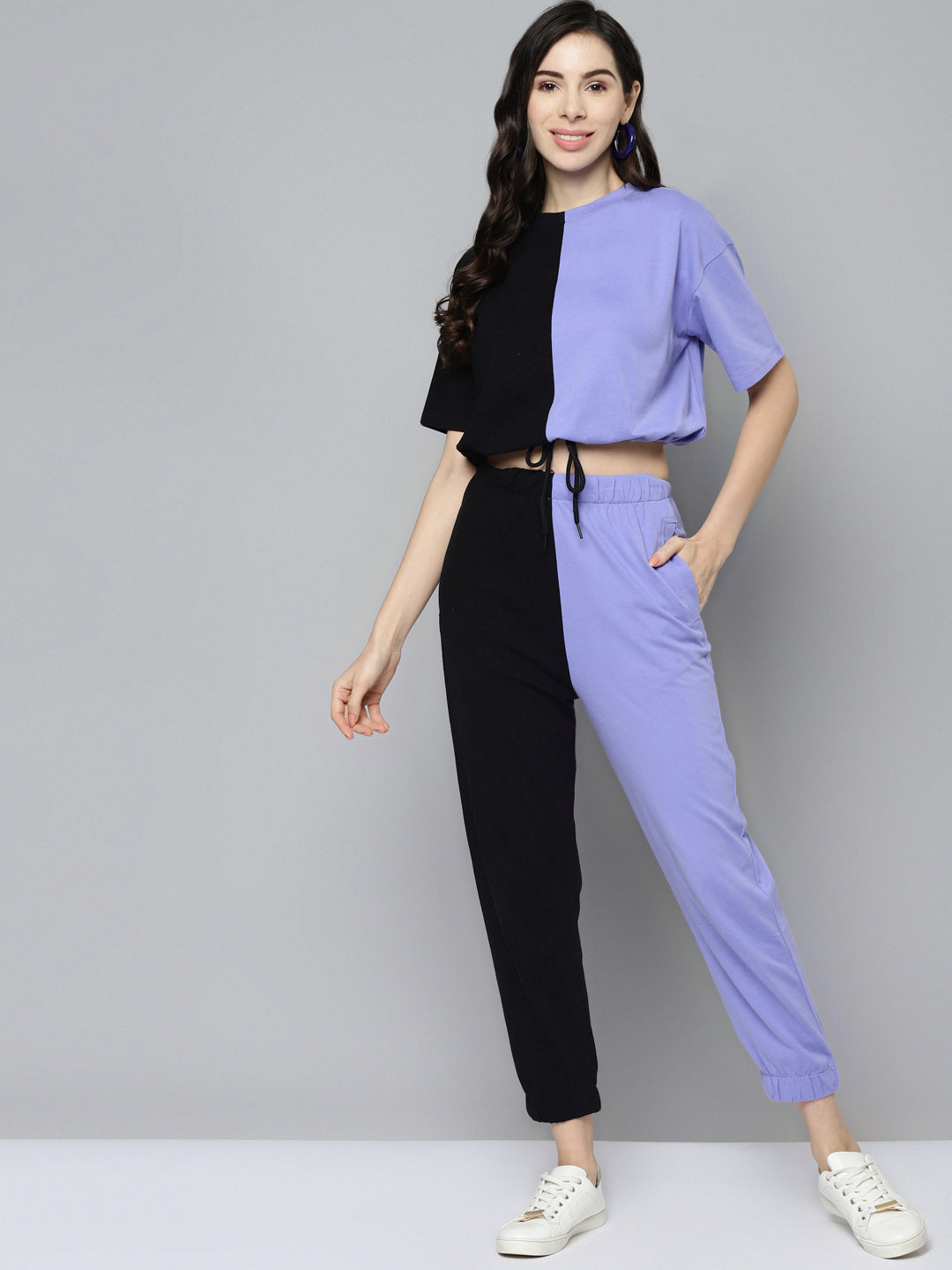 Color Block Cotton Co-ord Set