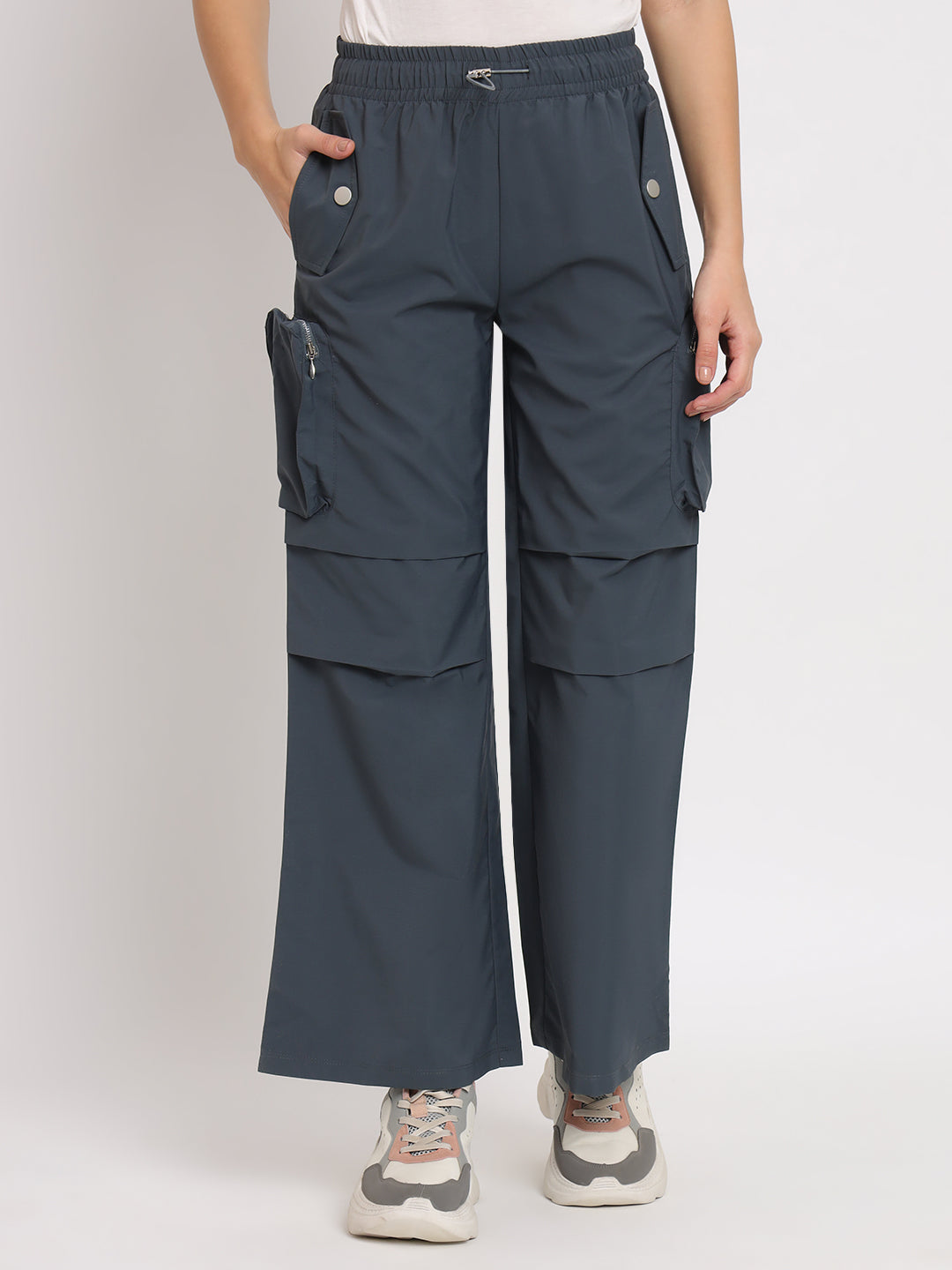 Box Pocket Wide Leg Parachute Jogger