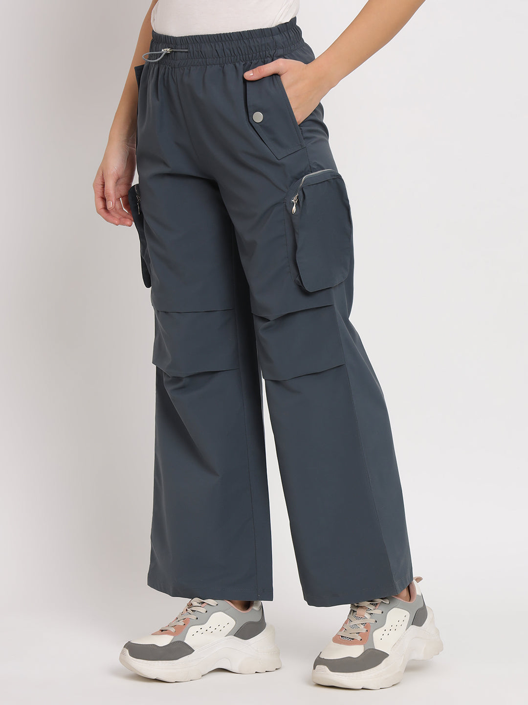 Box Pocket Wide Leg Parachute Jogger