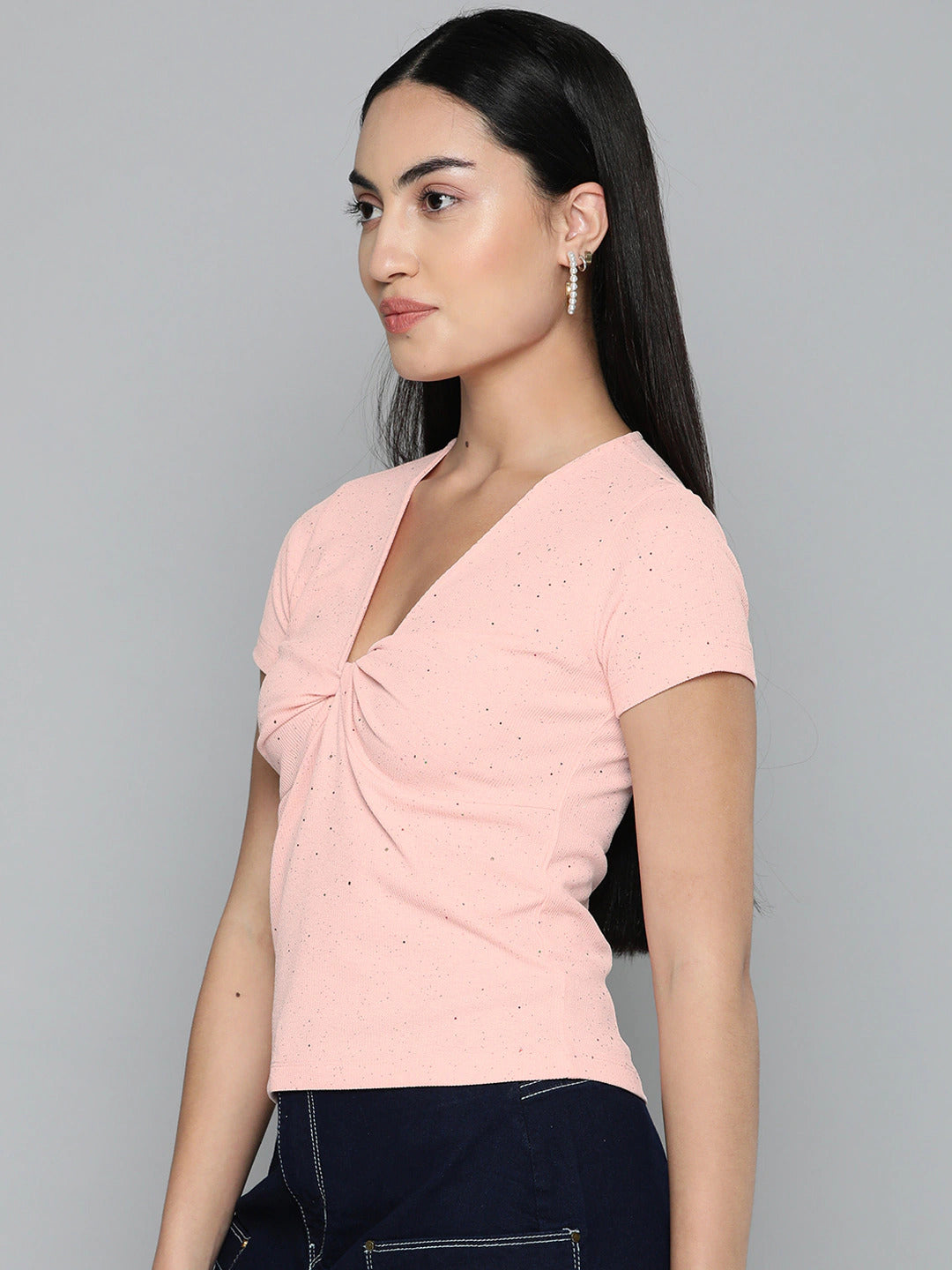 Women Twisted Neck Top