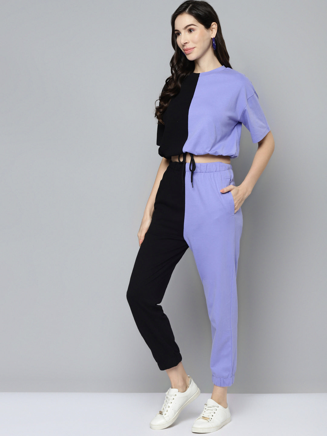 Color Block Cotton Co-ord Set