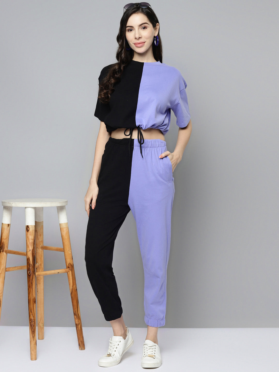 Color Block Cotton Co-ord Set